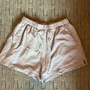 Garage cream/tan sweat shorts